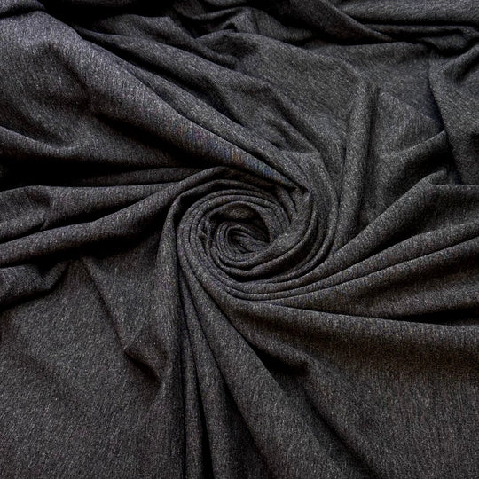 Learning About Native Plants - French Terry Bamboo Knit - Dark Grey - 2.65M Bundle - True Deadstock fabric Fabric by private - Sustainable Textile | FABCYCLE