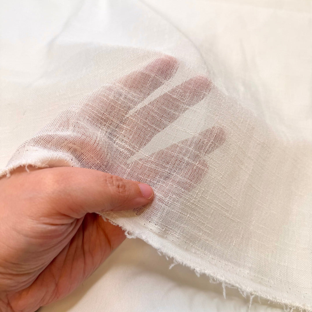 Learning By Doing - Polyester Blend Woven - White - 1.1M Bundle - True Deadstock fabric Fabric by private - Sustainable Textile | FABCYCLE