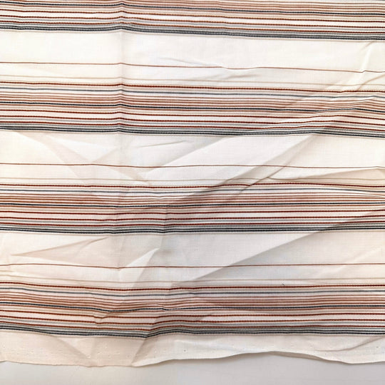 Learning Cursive - Vintage Cotton Woven - White Multi Stripes - 4.4M Bundle - True Deadstock fabric Fabric by private - Sustainable Textile | FABCYCLE