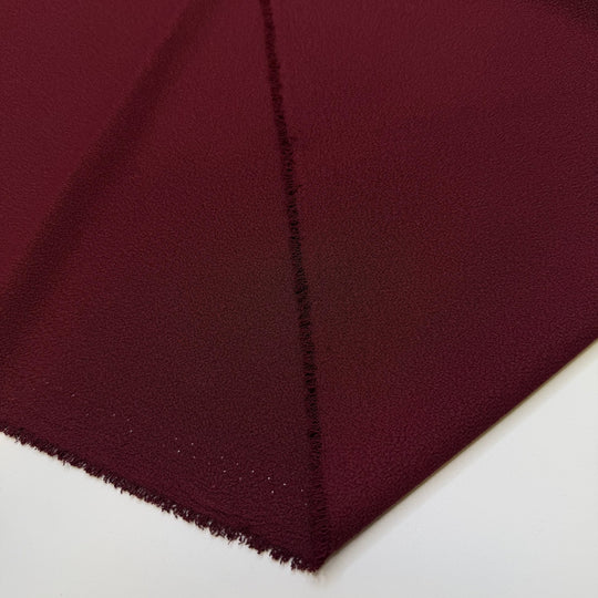 Learning Family Recipes - Crepe Polyester Blend Woven - Burgundy - Bundles - True Deadstock fabric Fabric by private - Sustainable Textile | FABCYCLE