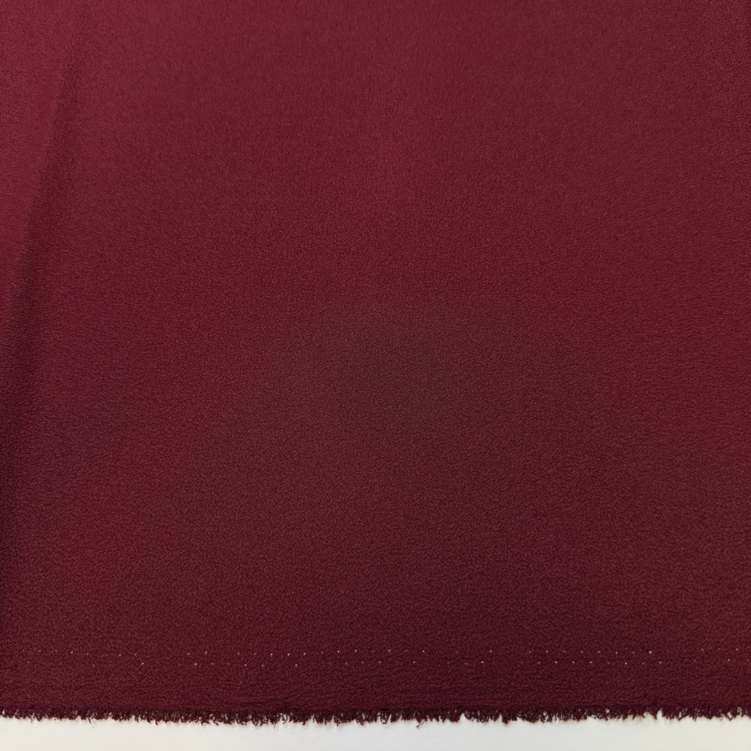 Learning Family Recipes - Crepe Polyester Blend Woven - Burgundy - Bundles - True Deadstock fabric Fabric by private - Sustainable Textile | FABCYCLE
