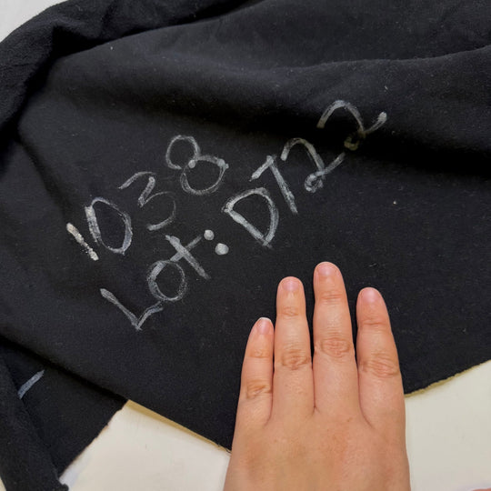 Learning Local Flora - Jersey Fleece Cotton Blend Knit - Black - 1.1M Bundle - True Deadstock fabric Fabric by private - Sustainable Textile | FABCYCLE