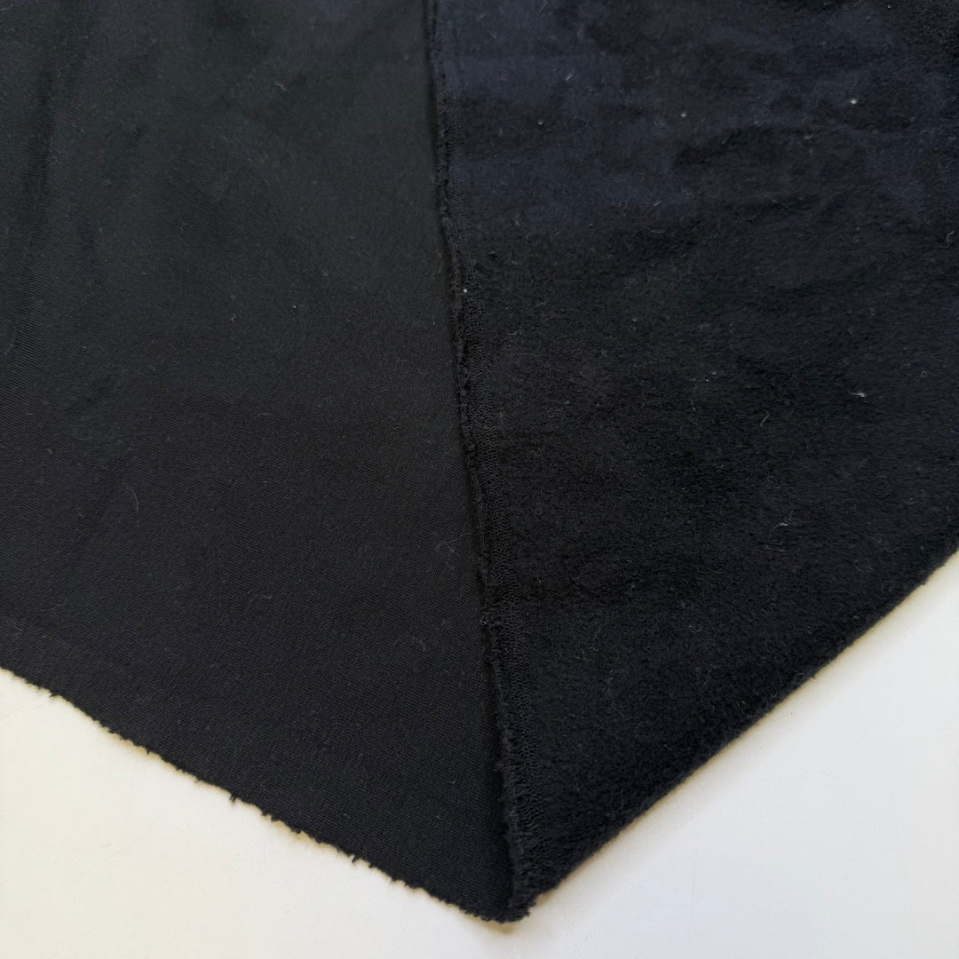 Learning Local Flora - Jersey Fleece Cotton Blend Knit - Black - 1.1M Bundle - True Deadstock fabric Fabric by private - Sustainable Textile | FABCYCLE