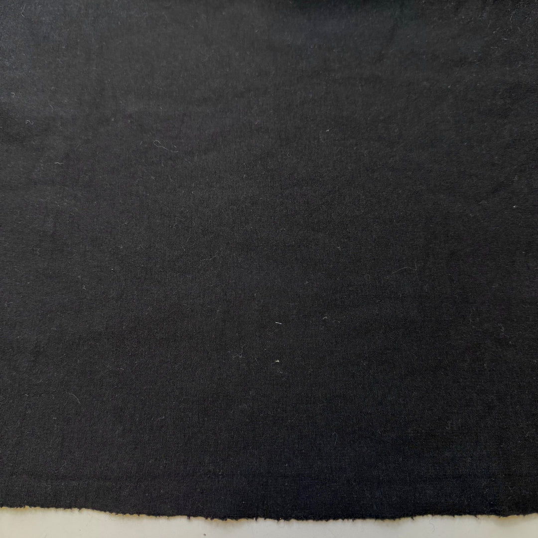 Learning Local Flora - Jersey Fleece Cotton Blend Knit - Black - 1.1M Bundle - True Deadstock fabric Fabric by private - Sustainable Textile | FABCYCLE