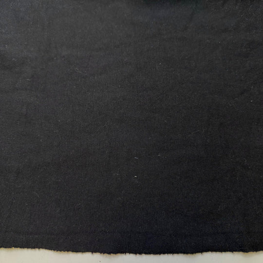 Learning Local Flora - Jersey Fleece Cotton Blend Knit - Black - 1.1M Bundle - True Deadstock fabric Fabric by private - Sustainable Textile | FABCYCLE