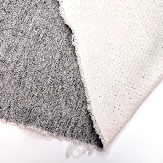 Learning Rock Climbing - Double Cloth Knit Poly/Cotton - Grey/Cream - 2M Bundle - True Deadstock fabric Fabric by private - Sustainable Textile | FABCYCLE