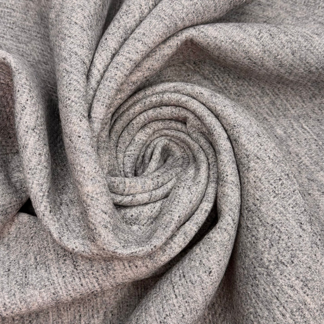 Learning Rock Climbing - Double Cloth Knit Poly/Cotton - Grey/Cream - 2M Bundle - True Deadstock fabric Fabric by private - Sustainable Textile | FABCYCLE