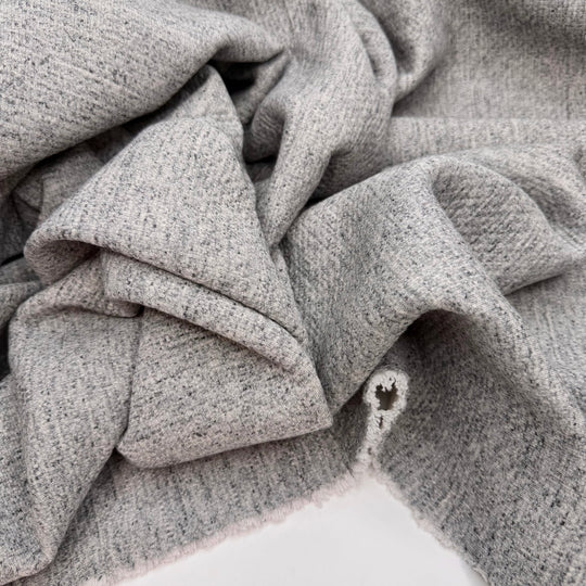 Learning Rock Climbing - Double Cloth Knit Poly/Cotton - Grey/Cream - 2M Bundle - True Deadstock fabric Fabric by private - Sustainable Textile | FABCYCLE