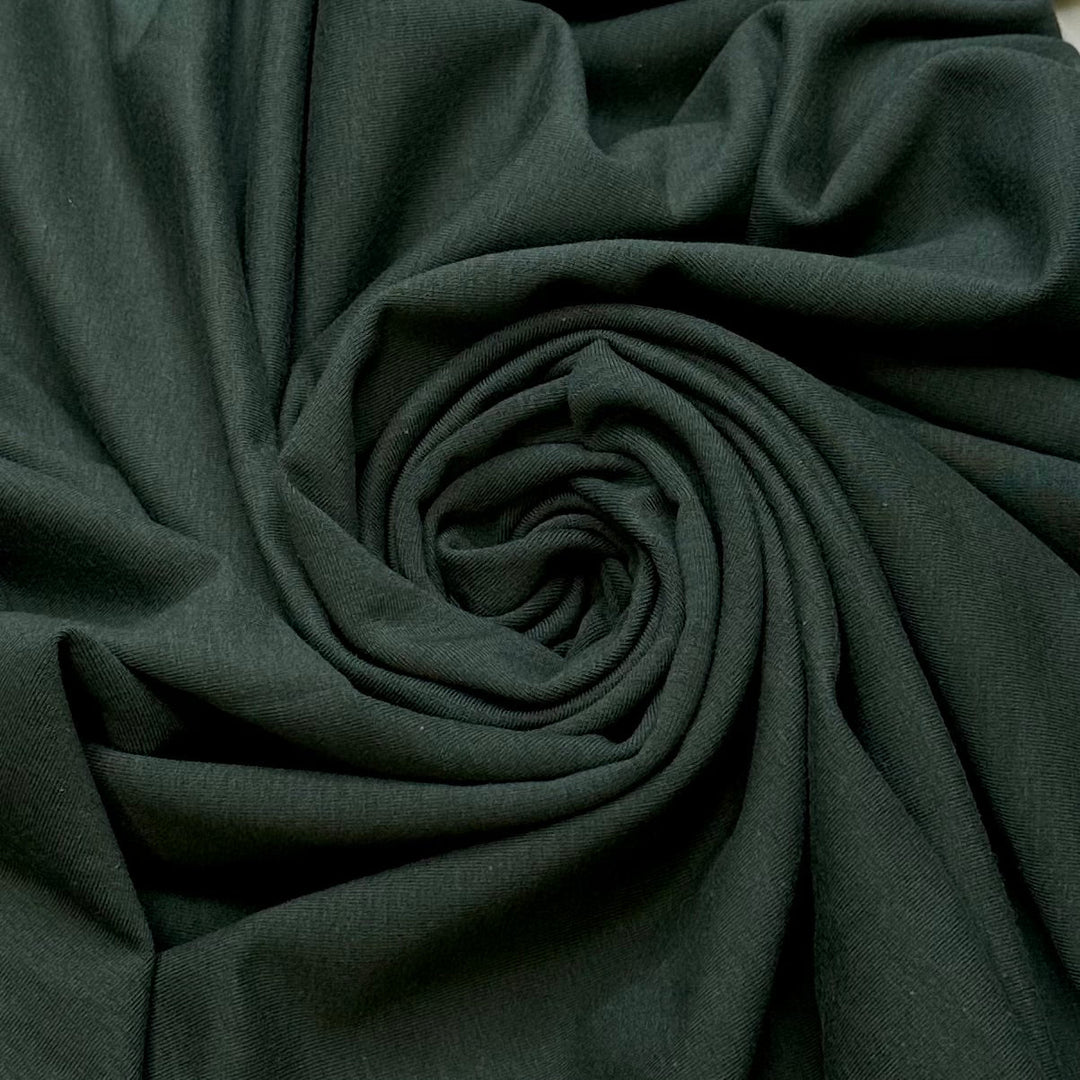 Learning To Forage - Jersey Fleece Cotton/Bamboo Knit - Green - 0.95M Bundle - True Deadstock fabric Fabric by private - Sustainable Textile | FABCYCLE