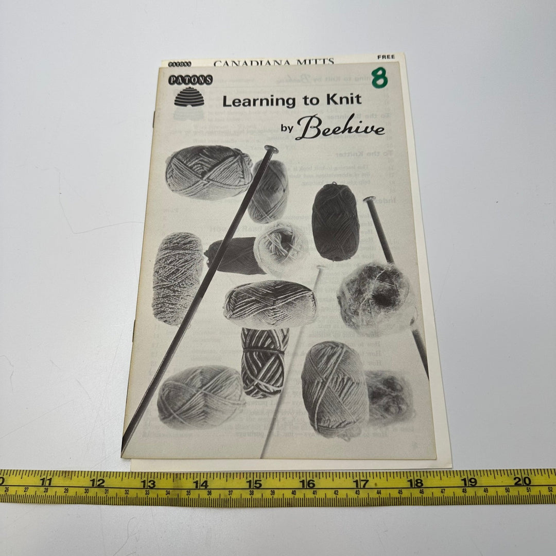 Learning To Knit By Beehive Books - Black/White - Individual - True Deadstock supplies Fabric by private - Sustainable Textile | FABCYCLE