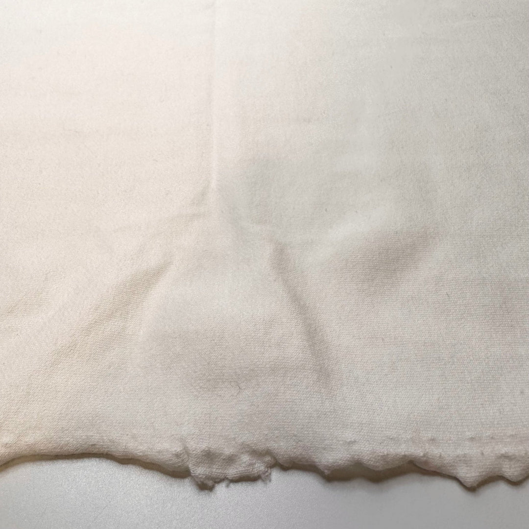 Learning To Ski - French Terry Cotton Blend Knit - White - 1.45M Bundle - True Deadstock fabric Fabric by private - Sustainable Textile | FABCYCLE