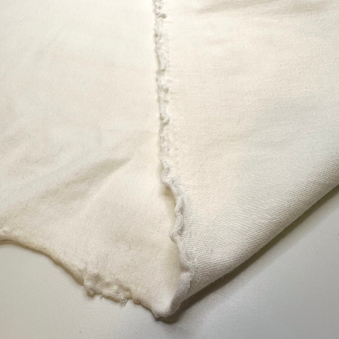 Learning To Ski - French Terry Cotton Blend Knit - White - 1.45M Bundle - True Deadstock fabric Fabric by private - Sustainable Textile | FABCYCLE
