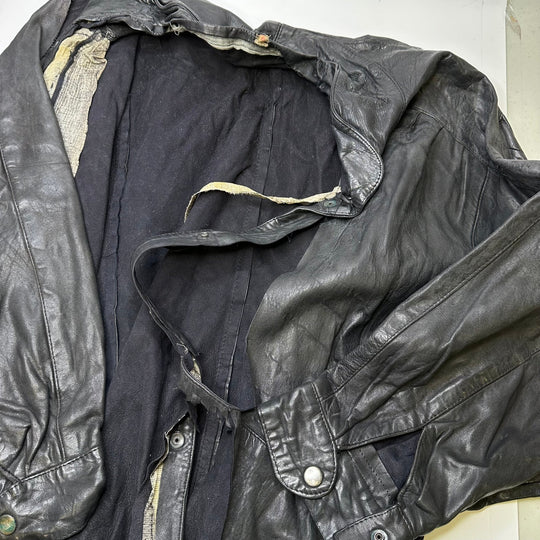 Leather Jacket Clothing - Black - Individual - True Deadstock supplies Fabric by private - Sustainable Textile | FABCYCLE