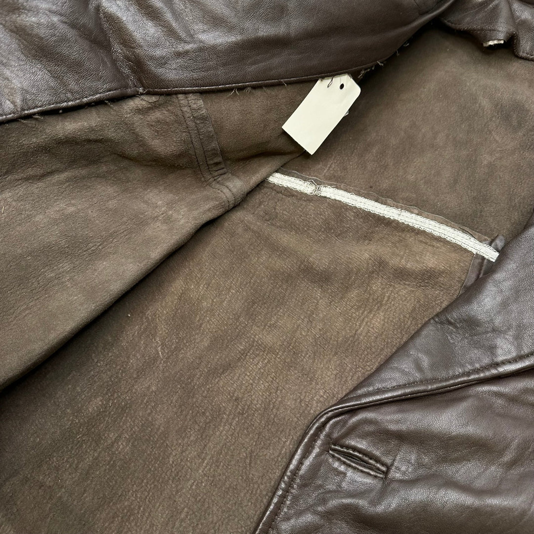 Leather Sleeveless Jacket Clothing - Dark Brown - Individual - True Deadstock supplies Fabric by private - Sustainable Textile | FABCYCLE