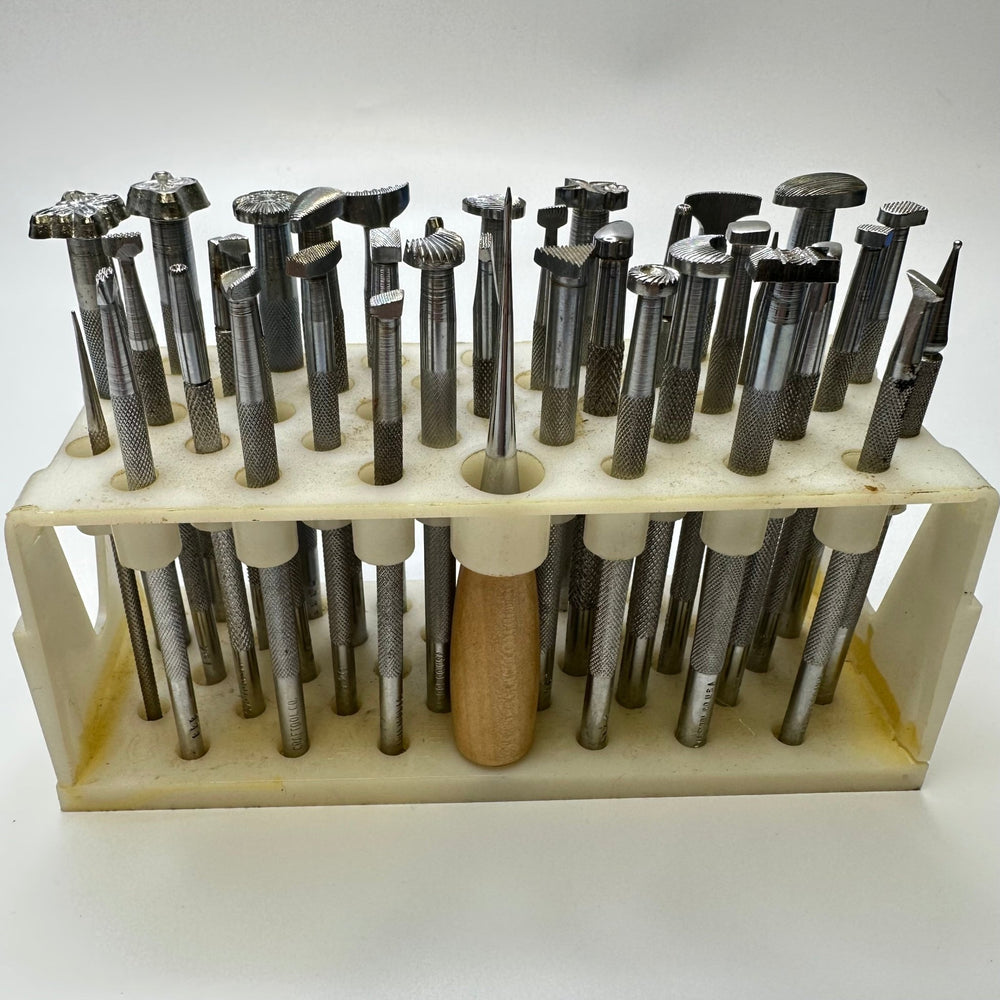 Leather Stamp And Belt Kit Tools - Silver Multi - 20 Pack - True Deadstock supplies Fabric by private - Sustainable Textile | FABCYCLE