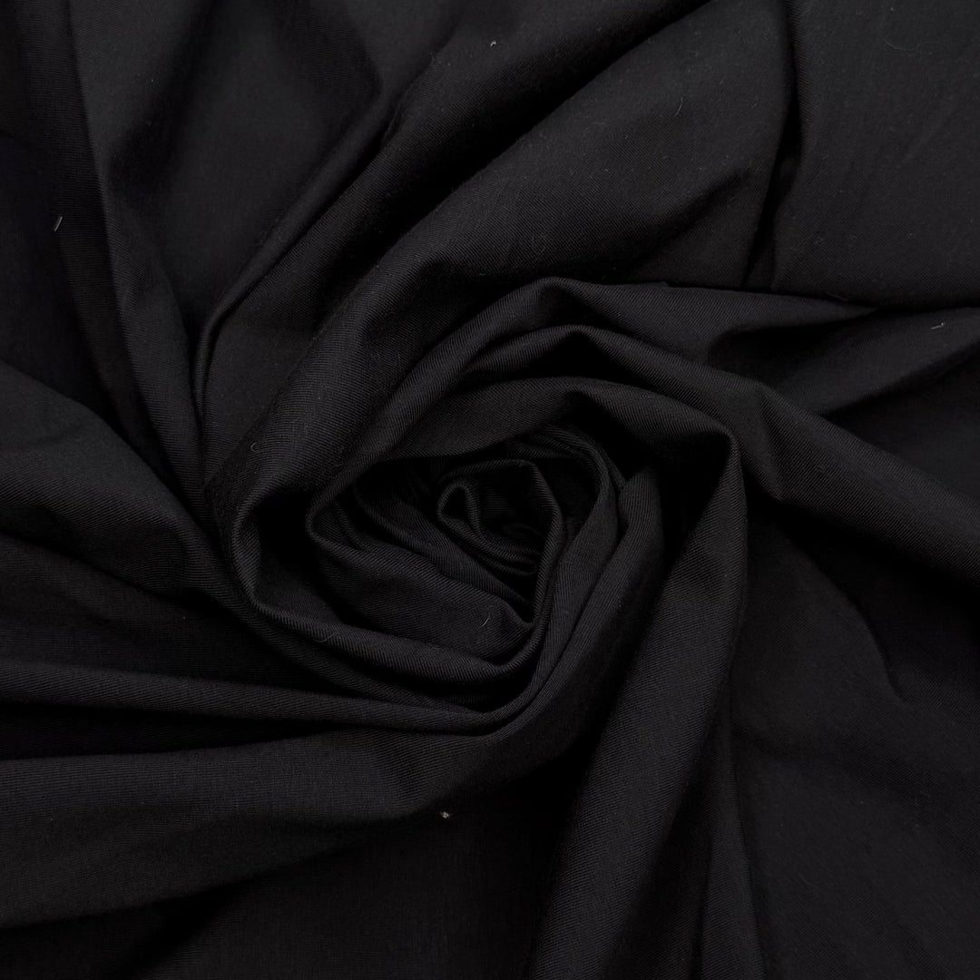 Leave It Better Than You Found It - PU Coated Jersey Cotton/Spandex Knit - Black/Grey - 3.25M Bundle - True Deadstock fabric Fabric by private - Sustainable Textile | FABCYCLE