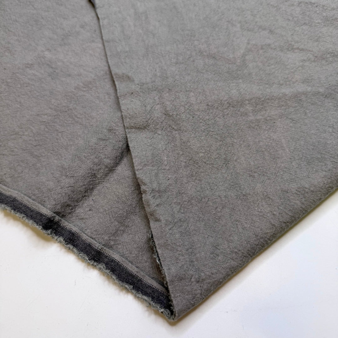Leave It In 2022 - Natural Dye Cotton Woven - Grey - 1.75M Bundle - True Deadstock fabric Fabric by private - Sustainable Textile | FABCYCLE