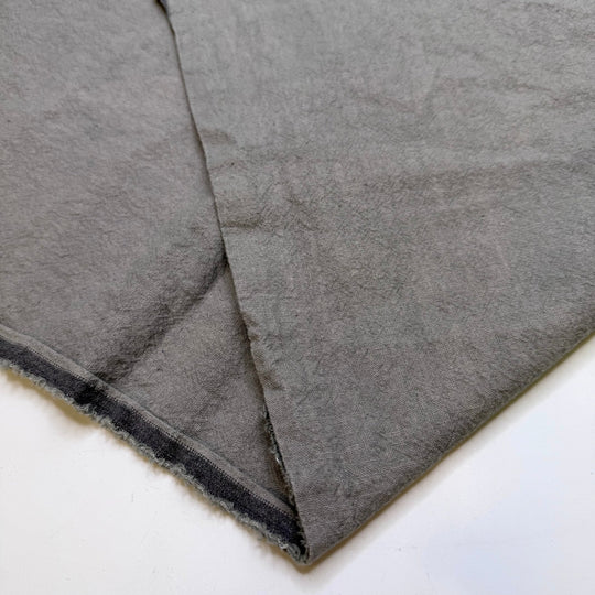 Leave It In 2022 - Natural Dye Cotton Woven - Grey - 1.75M Bundle - True Deadstock fabric Fabric by private - Sustainable Textile | FABCYCLE