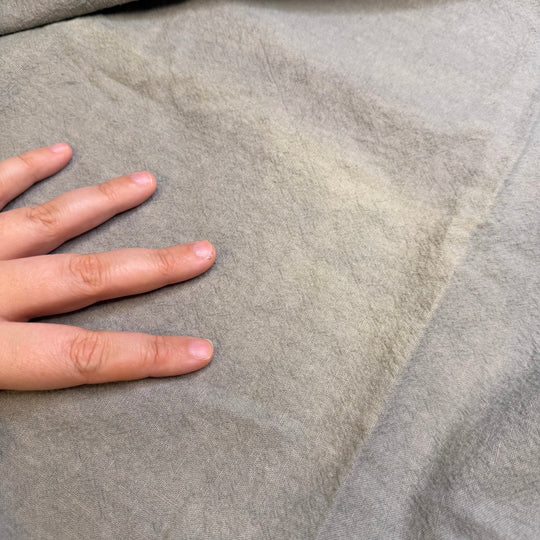 Leave It In 2022 - Natural Dye Cotton Woven - Grey - 1.75M Bundle - True Deadstock fabric Fabric by private - Sustainable Textile | FABCYCLE