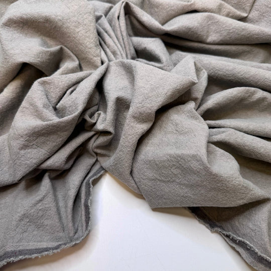 Leave It In 2022 - Natural Dye Cotton Woven - Grey - 1.75M Bundle - True Deadstock fabric Fabric by private - Sustainable Textile | FABCYCLE