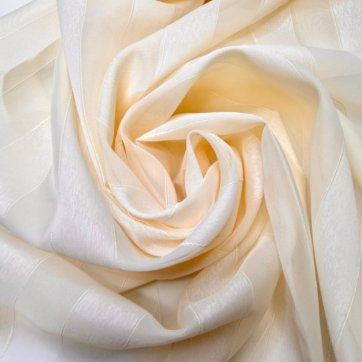 Leaving The Windows Open - Polyester Blend Woven - Dark Cream Stripes - 1M Bundle - True Deadstock fabric Fabric by private - Sustainable Textile | FABCYCLE