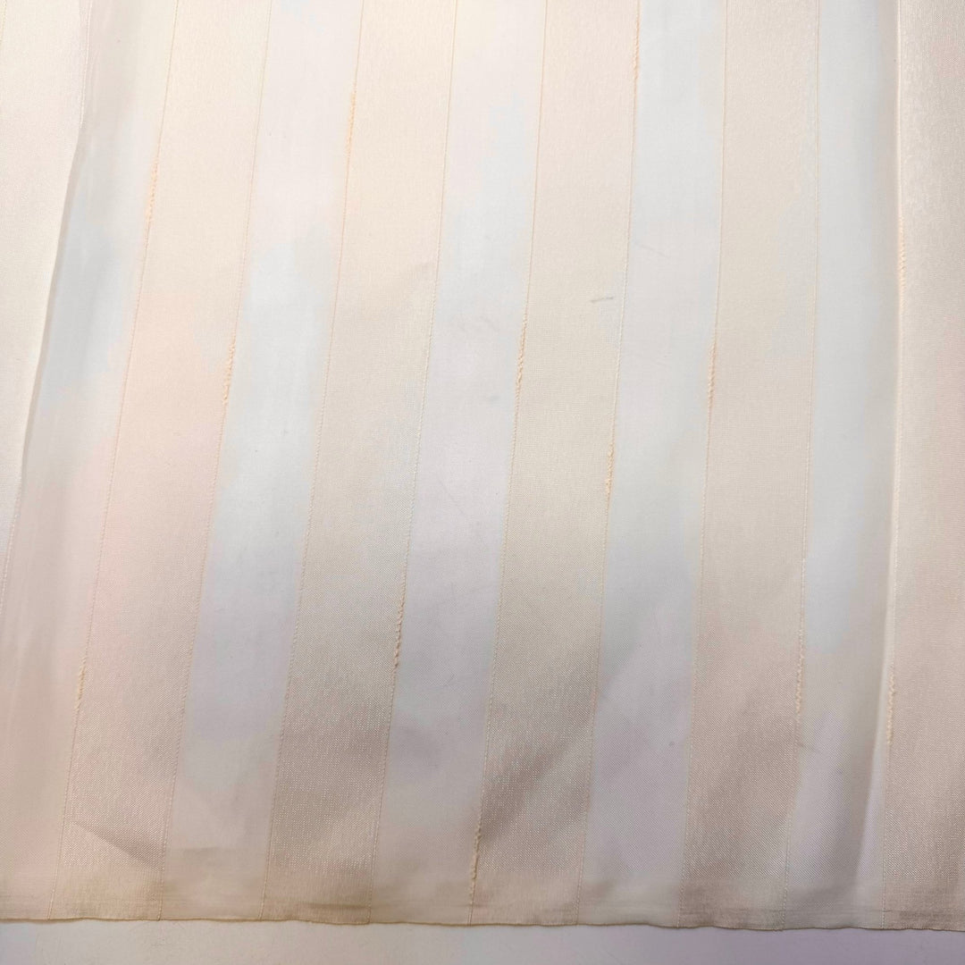 Leaving The Windows Open - Polyester Blend Woven - Dark Cream Stripes - 1M Bundle - True Deadstock fabric Fabric by private - Sustainable Textile | FABCYCLE