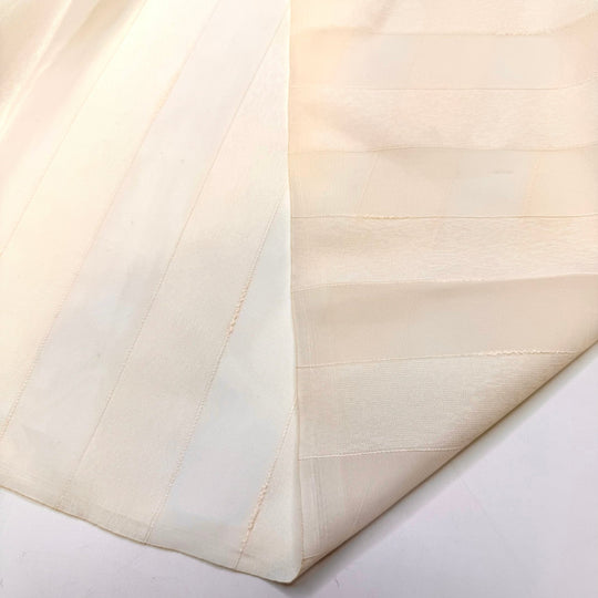 Leaving The Windows Open - Polyester Blend Woven - Dark Cream Stripes - 1M Bundle - True Deadstock fabric Fabric by private - Sustainable Textile | FABCYCLE