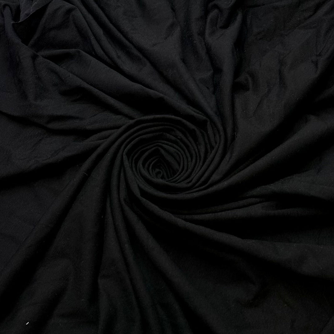 Leotard - Jersey Rayon Blend Knit - Black - 1M Bundle - True Deadstock fabric Fabric by private - Sustainable Textile | FABCYCLE