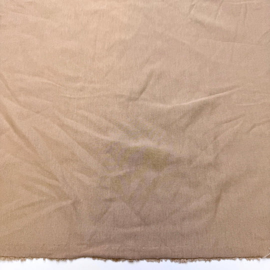 Lessons Learned - French Terry Bamboo Blend Knit - Light Beige/Deep Eggplant - 0.95M Bundle - True Deadstock fabric Fabric by private - Sustainable Textile | FABCYCLE