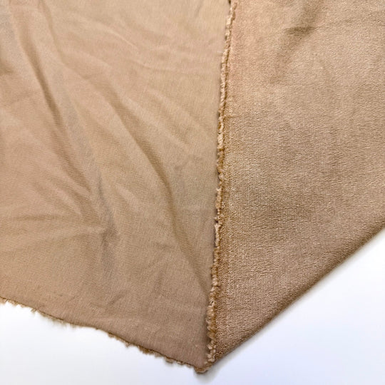 Lessons Learned - French Terry Bamboo Blend Knit - Light Beige/Deep Eggplant - 0.95M Bundle - True Deadstock fabric Fabric by private - Sustainable Textile | FABCYCLE
