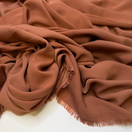 Let The Festive Season Begin - Sateen Polyester Blend Woven - Light Orange - 2M Bundle - True Deadstock fabric Fabric by private - Sustainable Textile | FABCYCLE
