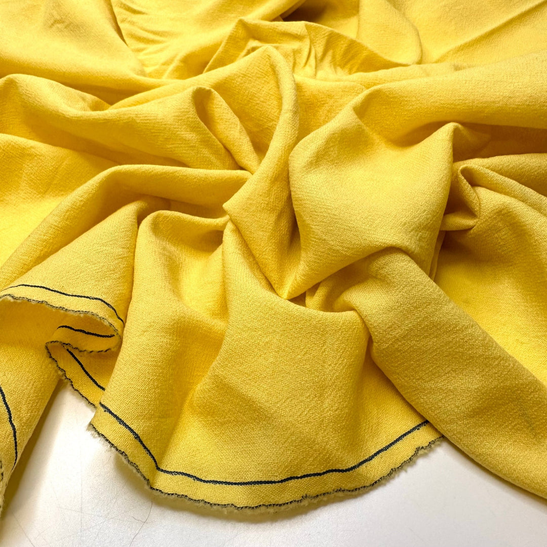 Let The Sun Shine - Vintage Wool Woven - Yellow - 1M Bundle - True Deadstock fabric Fabric by private - Sustainable Textile | FABCYCLE