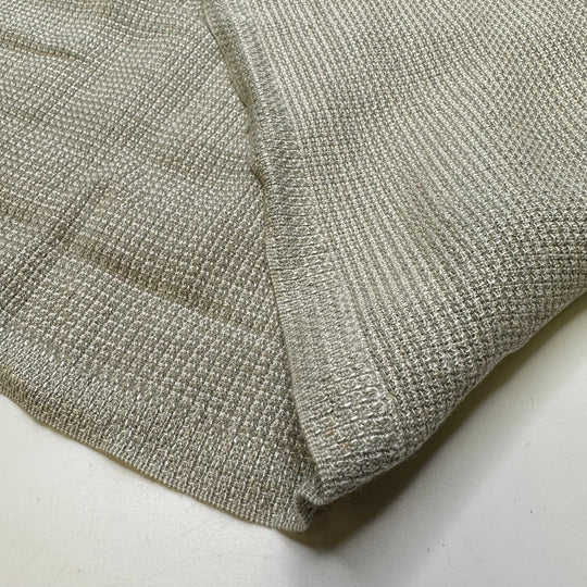 Let Us Begin - Interlock Cotton Blend Knit - Light Grey/White - 1M Bundle - True Deadstock fabric Fabric by private - Sustainable Textile | FABCYCLE
