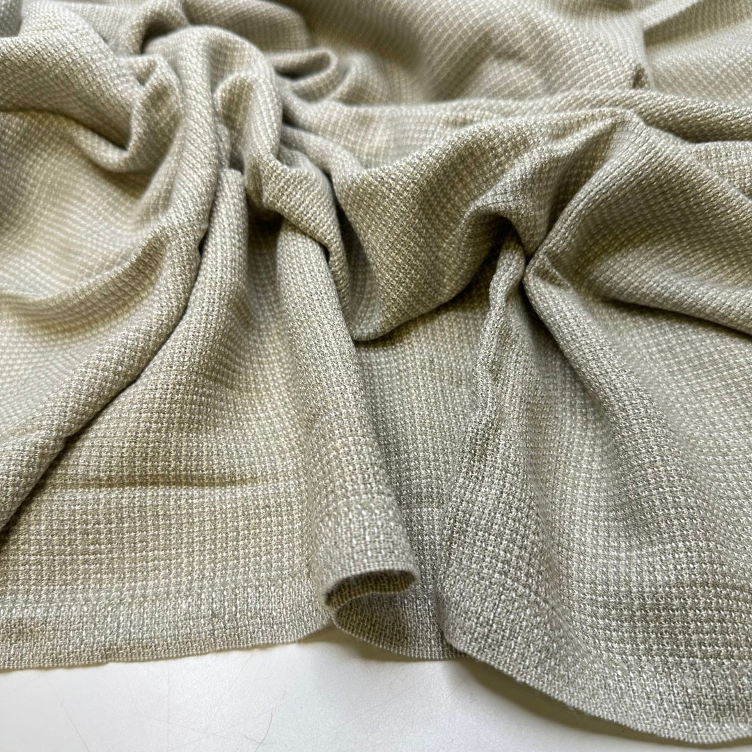 Let Us Begin - Interlock Cotton Blend Knit - Light Grey/White - 1M Bundle - True Deadstock fabric Fabric by private - Sustainable Textile | FABCYCLE