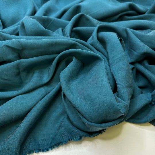 Letting My Seams Fray - Twill Weave Tencel Woven - Teal - 3.4M Bundle - True Deadstock fabric Fabric by private - Sustainable Textile | FABCYCLE