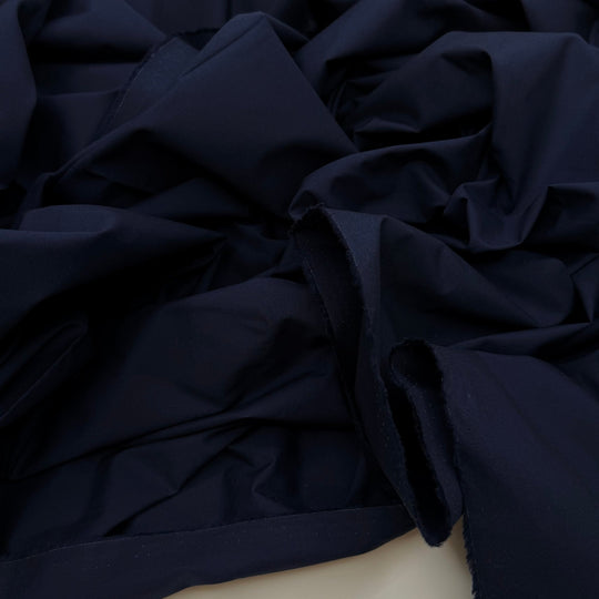 Letting The Kids Run Around The Park - Cotton Blend Woven - Navy - 1.8M Bundle - True Deadstock fabric Fabric by private - Sustainable Textile | FABCYCLE