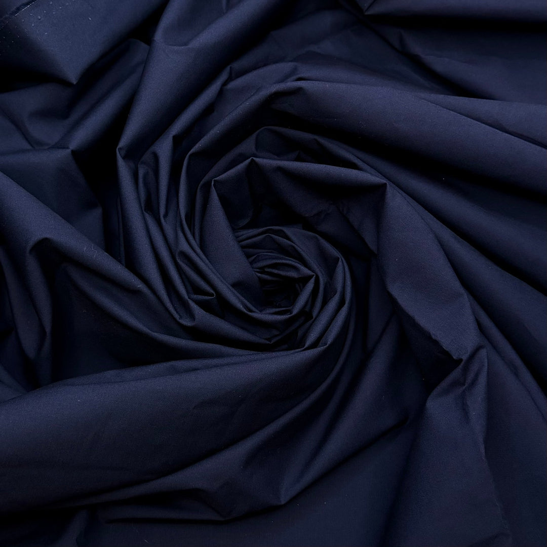 Letting The Kids Run Around The Park - Cotton Blend Woven - Navy - 1.8M Bundle - True Deadstock fabric Fabric by private - Sustainable Textile | FABCYCLE