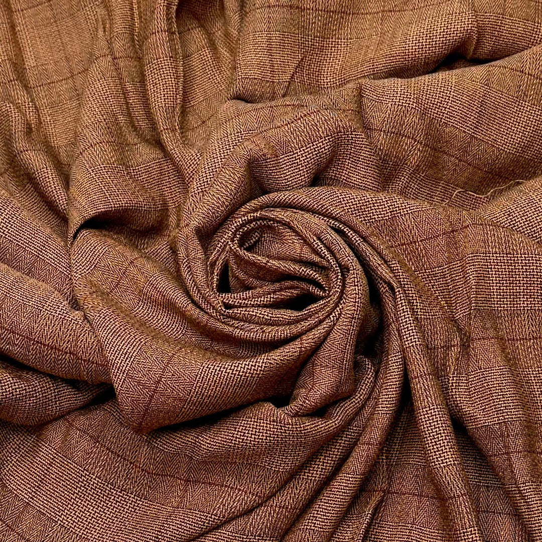 Librarian - Cotton Woven - Beige/Black Plaid - 2.1M Bundle - True Deadstock fabric Fabric by private - Sustainable Textile | FABCYCLE