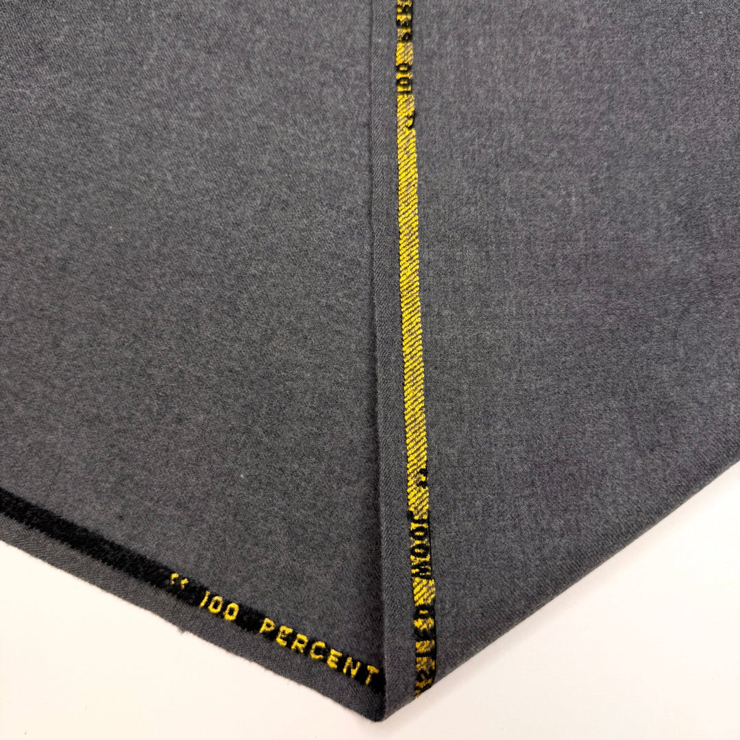Life Is Gouda - Brushed Twill Weave Wool Woven - Grey - 1.45M Bundle - True Deadstock fabric Fabric by private - Sustainable Textile | FABCYCLE