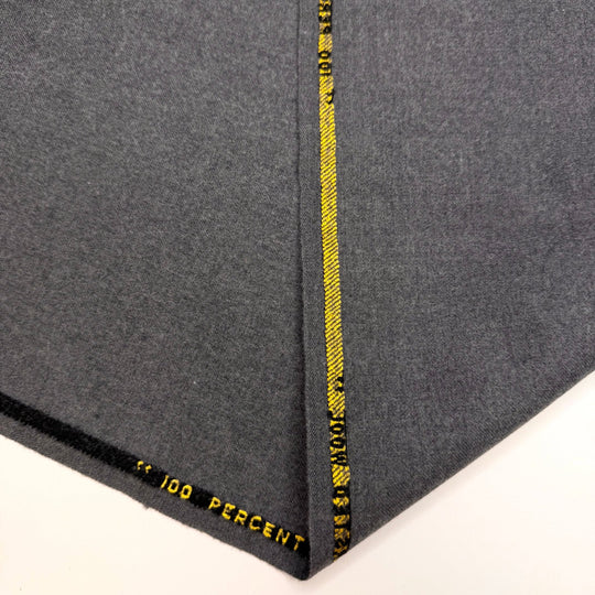 Life Is Gouda - Brushed Twill Weave Wool Woven - Grey - 1.45M Bundle - True Deadstock fabric Fabric by private - Sustainable Textile | FABCYCLE