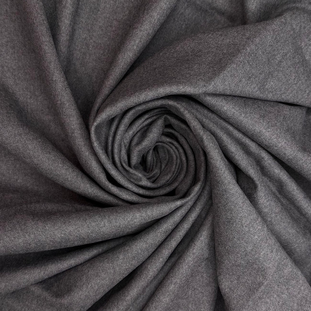 Life Is Gouda - Brushed Twill Weave Wool Woven - Grey - 1.45M Bundle - True Deadstock fabric Fabric by private - Sustainable Textile | FABCYCLE