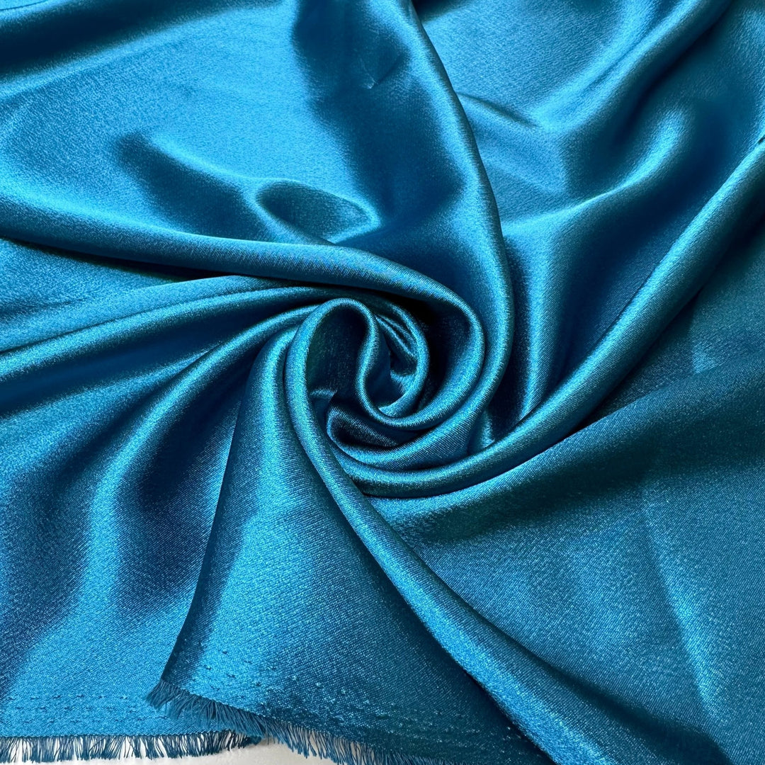 Life Of The Party - Satin Poly Woven - Teal Blue - Bundles - True Deadstock fabric Fabric by private - Sustainable Textile | FABCYCLE