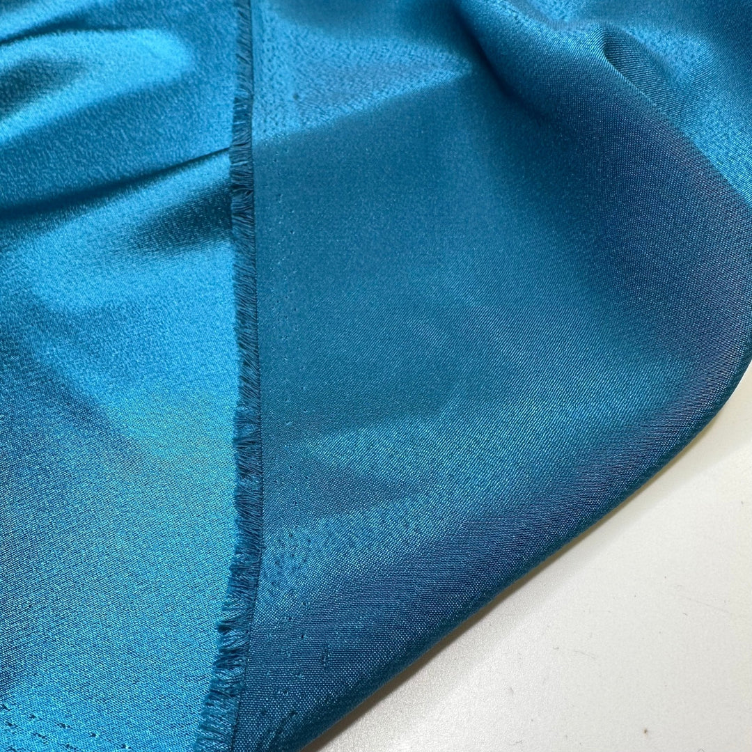 Life Of The Party - Satin Poly Woven - Teal Blue - Bundles - True Deadstock fabric Fabric by private - Sustainable Textile | FABCYCLE