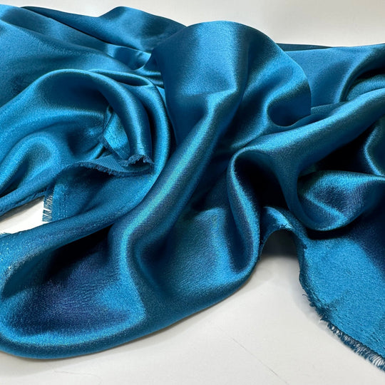 Life Of The Party - Satin Poly Woven - Teal Blue - Bundles - True Deadstock fabric Fabric by private - Sustainable Textile | FABCYCLE