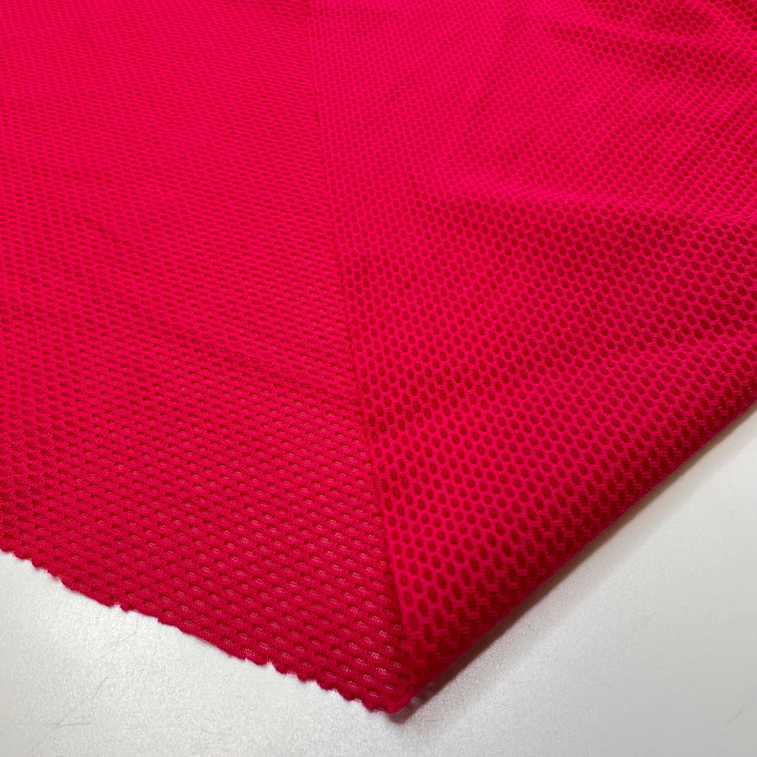 Lifting A Curse - Mesh Poly/Spandex Knit - Dark Pink - Bundles - True Deadstock fabric Fabric by private - Sustainable Textile | FABCYCLE