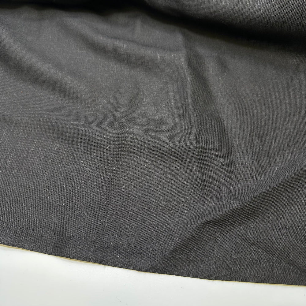 Light And Dark Side To Everything - Linen Woven - Black - 2.9M Bundle - True Deadstock fabric Fabric by private - Sustainable Textile | FABCYCLE