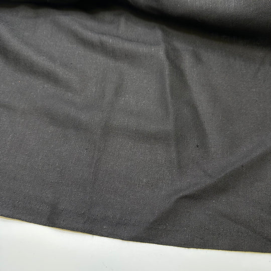 Light And Dark Side To Everything - Linen Woven - Black - 2.9M Bundle - True Deadstock fabric Fabric by private - Sustainable Textile | FABCYCLE