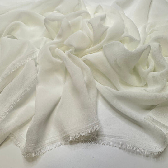 Light As A Feather - Crepe Poly Woven - Cream - Bundles - True Deadstock fabric Fabric by private - Sustainable Textile | FABCYCLE