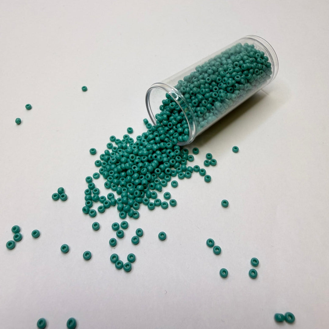 Light Turquoise Glass Seed Beads Beads - Light Turquoise - 400 Pack - True Deadstock supplies Fabric by private - Sustainable Textile | FABCYCLE