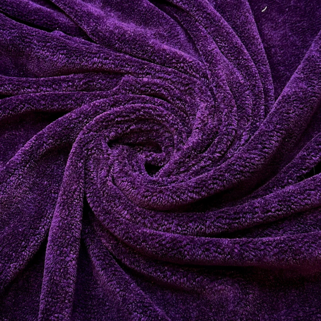 Like Hugging Barney - Polyester Blend Knit - Dark Purple - 1.1M Bundle - True Deadstock fabric Fabric by private - Sustainable Textile | FABCYCLE
